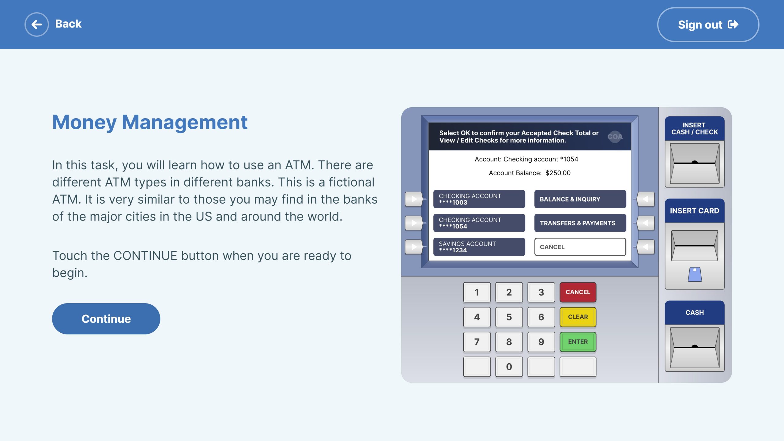 money management atm training